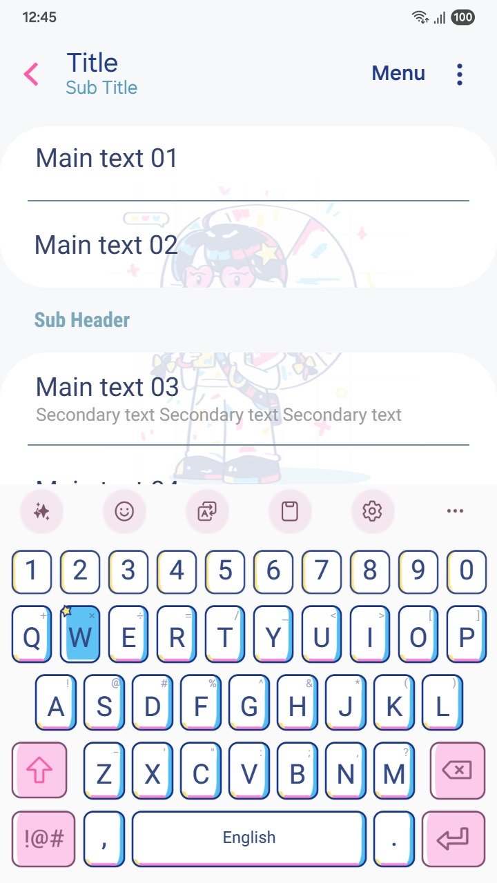 ❤️Mun❤️ Chibi Girl ~❤️ Premium Theme a chibi-style cute girl holding a drink with playful charm