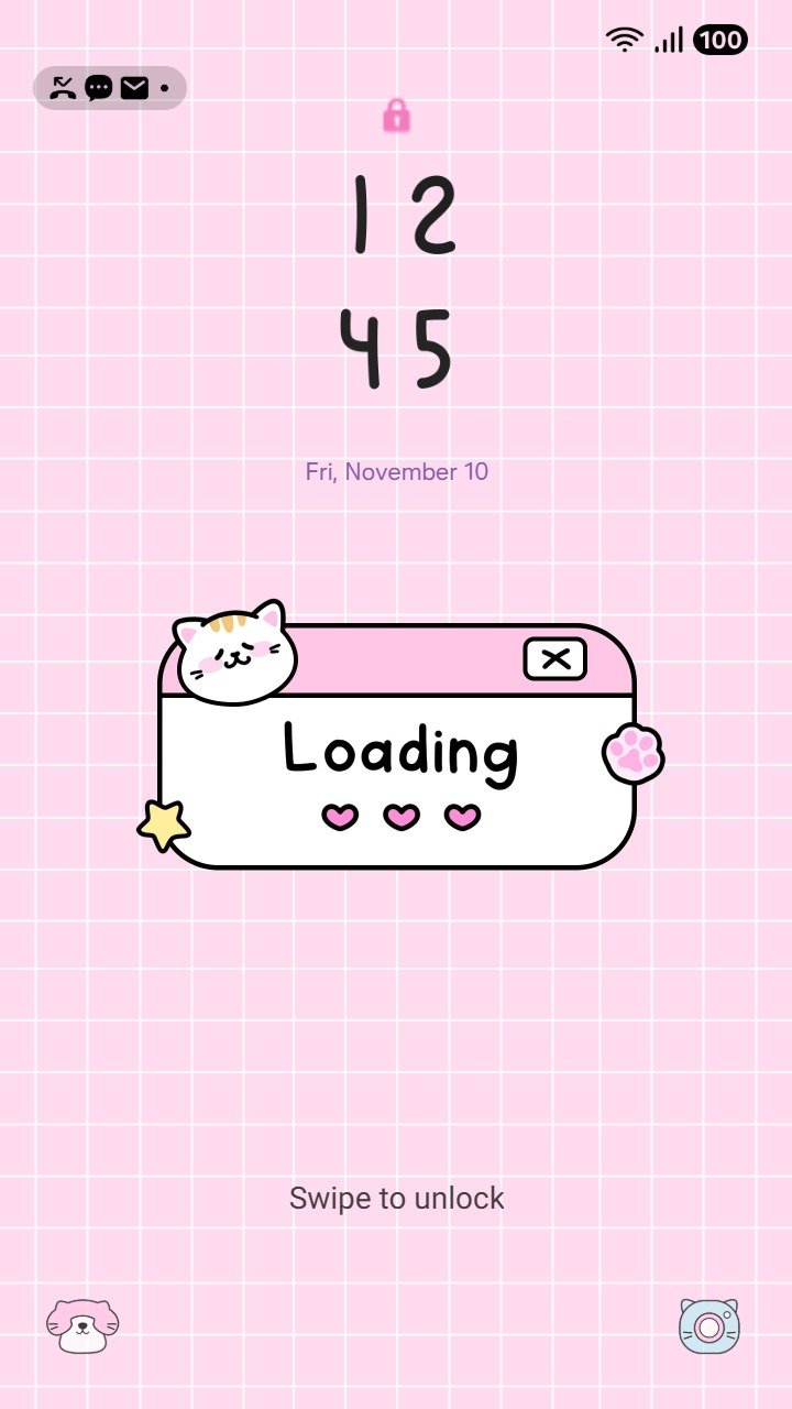 ❤️Mun❤️ Little Reminder ~❤️ Premium Theme a cute cat pop-up reminds you to enjoy life’s tiny moments