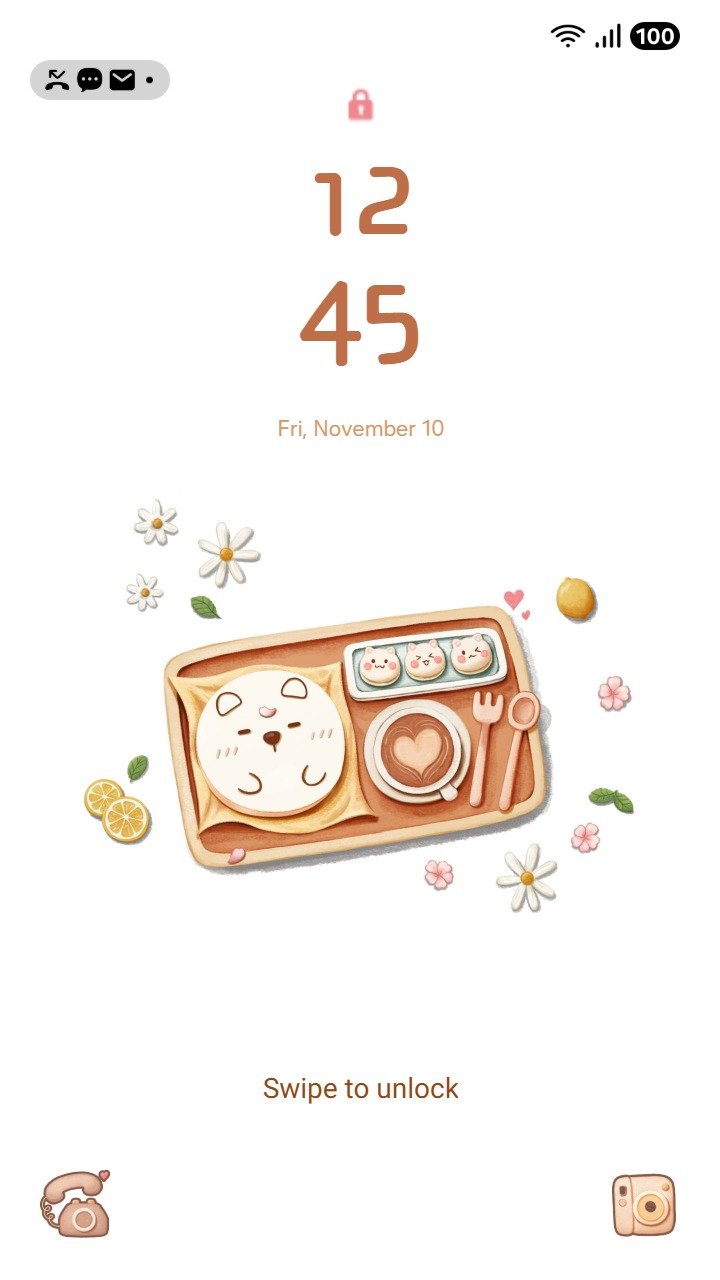 [Sim] Cute Bento Box ~ Premium Theme adorable animal-shaped meal with sweet details and soft colors