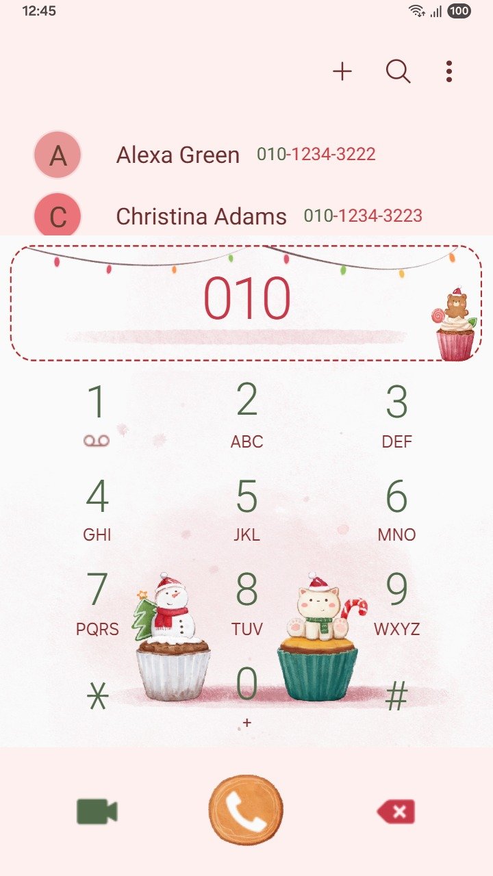 [Sim] Cute Christmas Cupcake ~ Premium Theme festive cupcakes topped with cute characters bring holiday sweetness