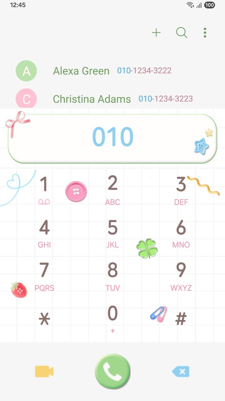 ❤️Mun❤️ Brighter Days ~❤️ Premium Theme cheerful doodles with clovers, strawberries and bows inspire positivity