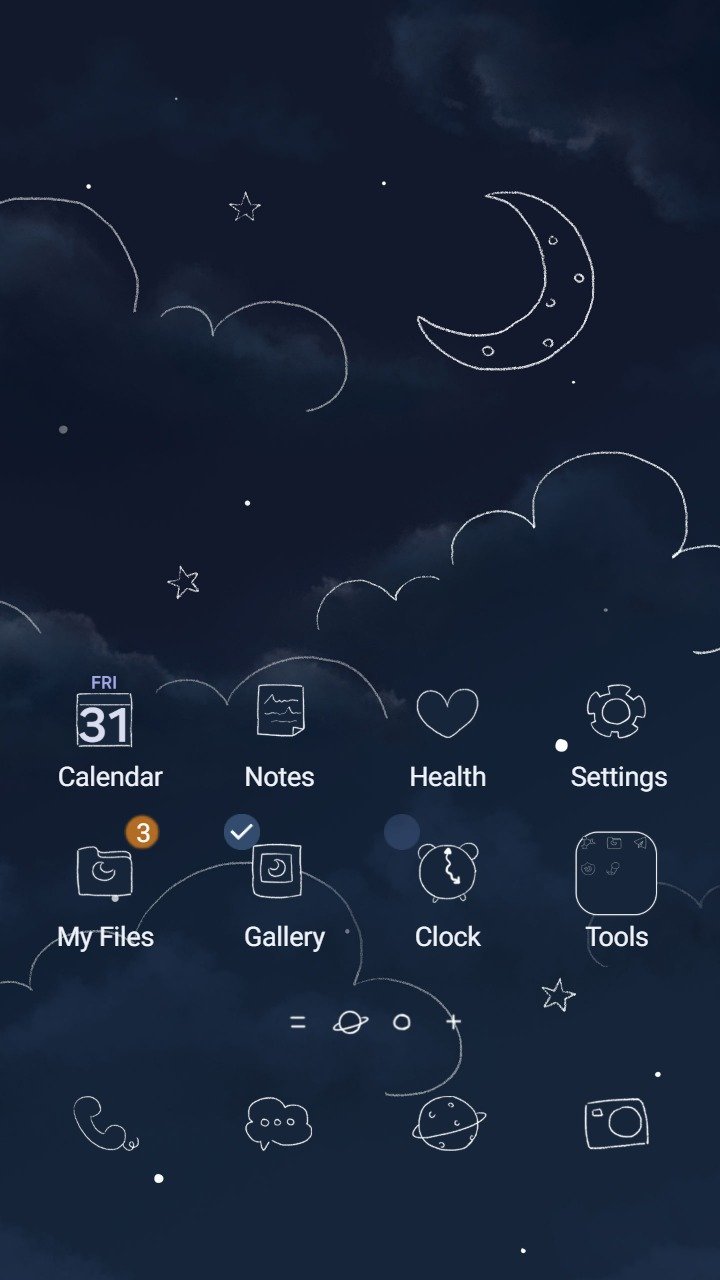 Night Sky Samsung Theme