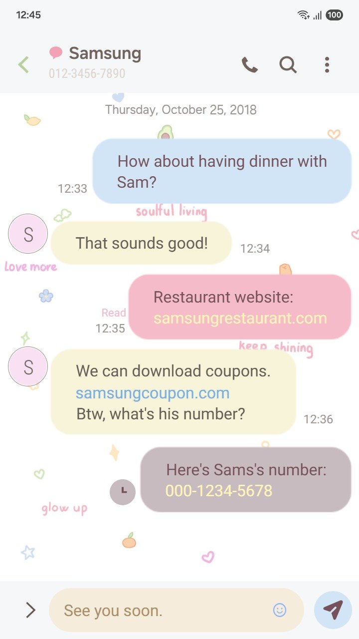 ❤️Mun❤️ Quote Pattern ~❤️ Premium Theme colorful, handwritten positive affirmations and cute doodles