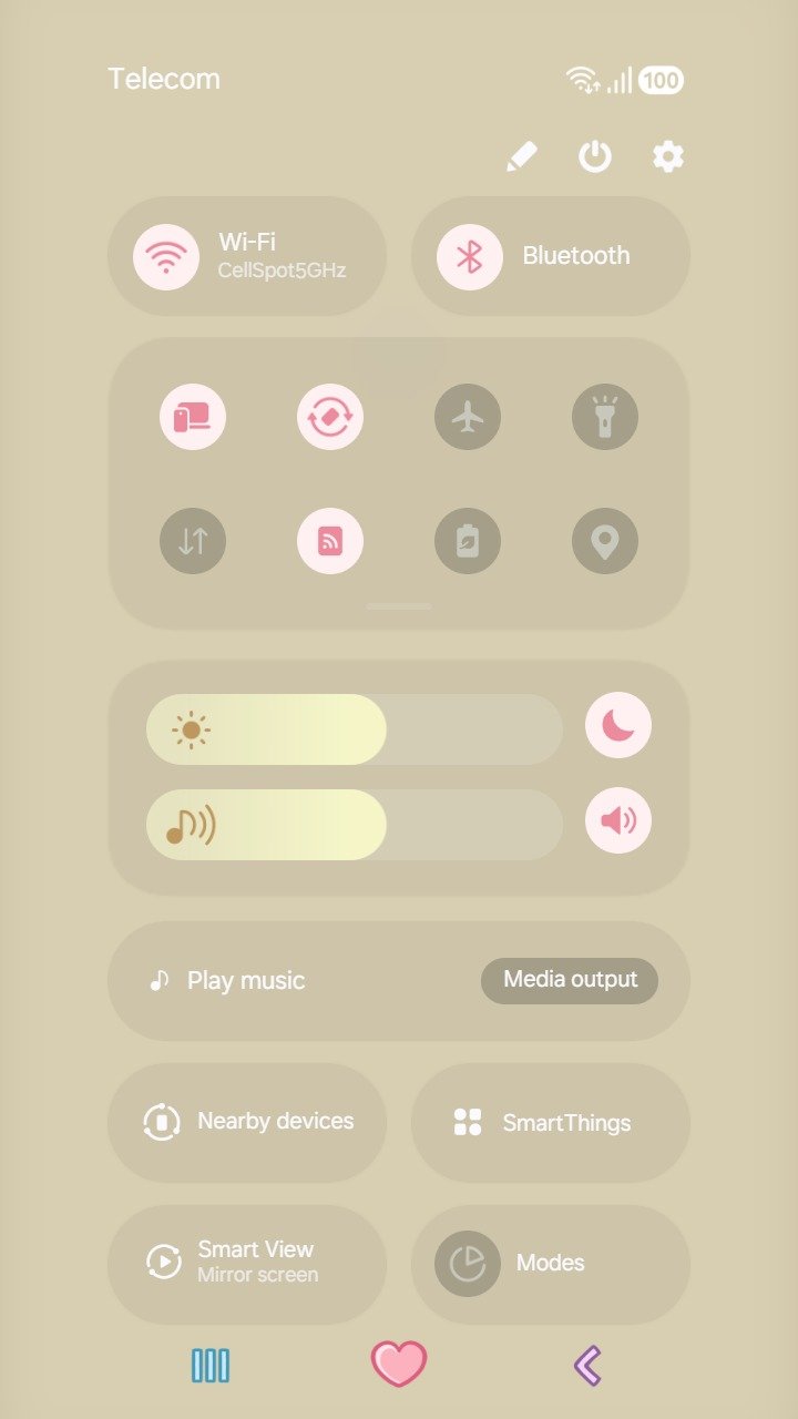 ❤️Mun❤️ Soft Polka Dots ~❤️ Premium Theme cozy yellow dots with cute custom illustrated icons