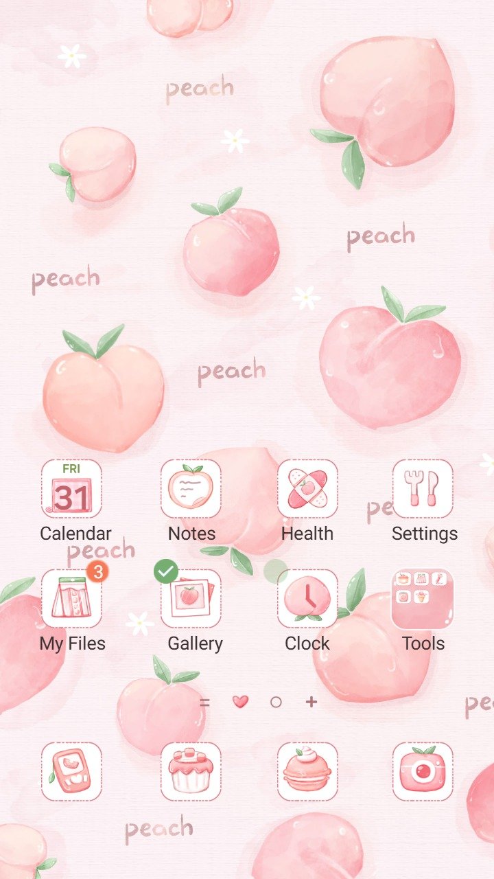 ❤️Mun❤️ Soft Polka Dots ~❤️ Premium Theme cozy yellow dots with cute custom illustrated icons