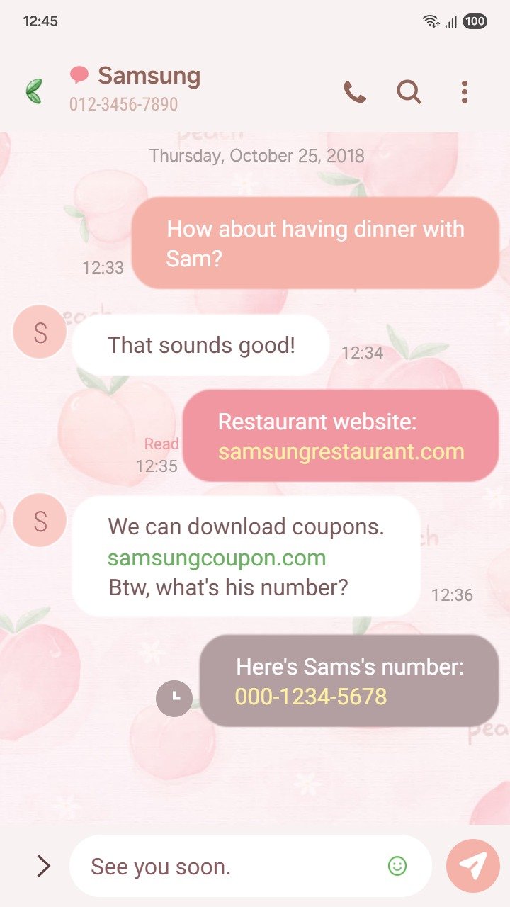 ❤️Mun❤️ Peach Pattern dream ~❤️ Premium Theme soft peach illustrations repeat in a sweet pastel pattern