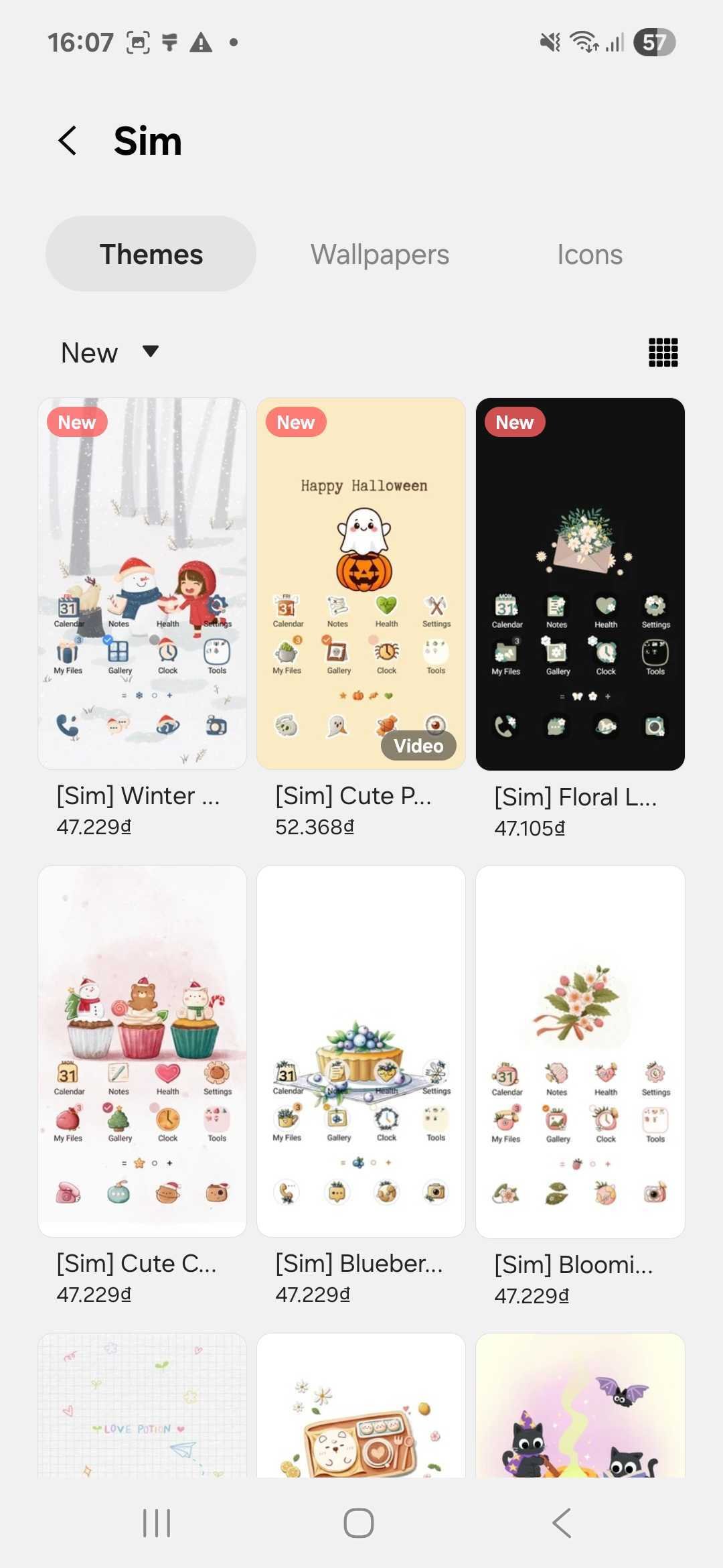 Mun theme store on Samsung Themes