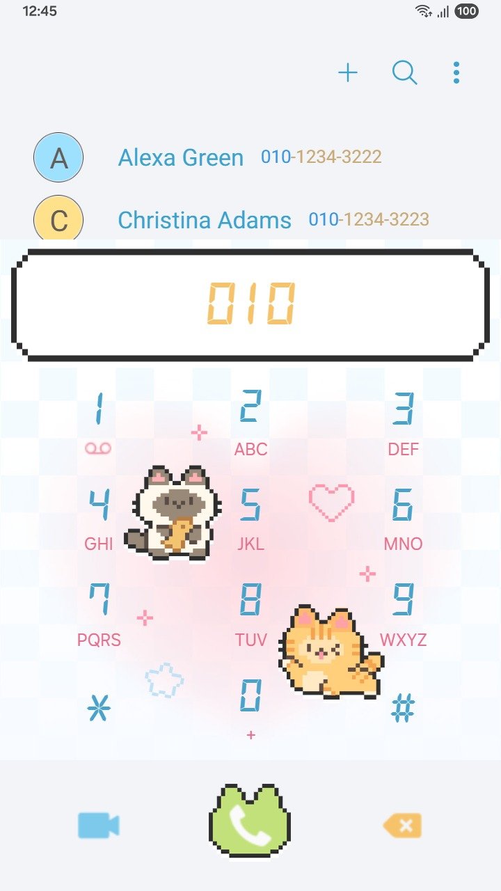 ❤️Mun❤️ Pixel Cats ~❤️ Premium Theme a cluster of tiny pixel cats forms a heart surrounded by pastel symbols