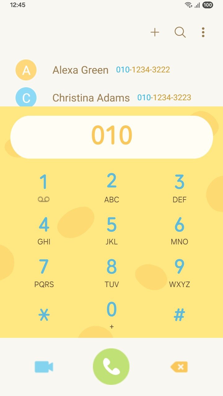 ❤️Mun❤️ Cute Cheese ~❤️ Premium Theme cute cheese and milk illustrations in a soft yellow grid