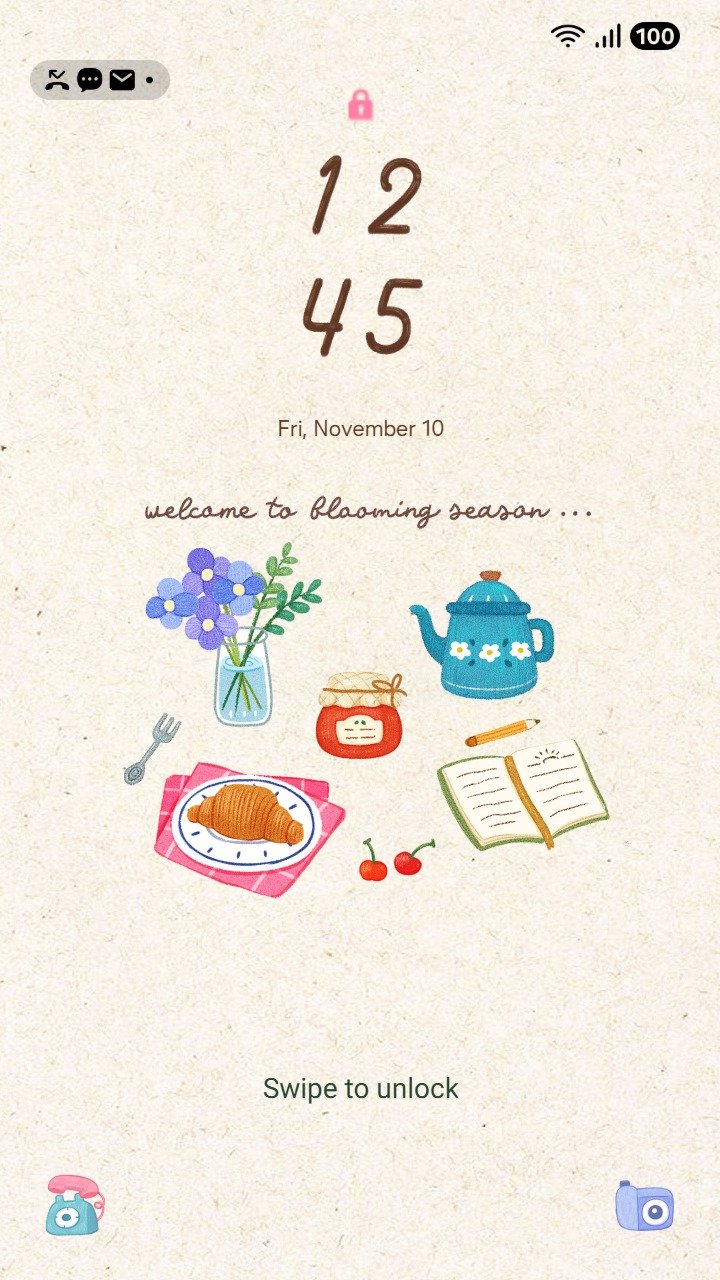 ❤️Mun❤️ Blooming Season Picnic ~❤️ Premium Theme soft picnic vibes with tea, flowers, and sweet morning treats