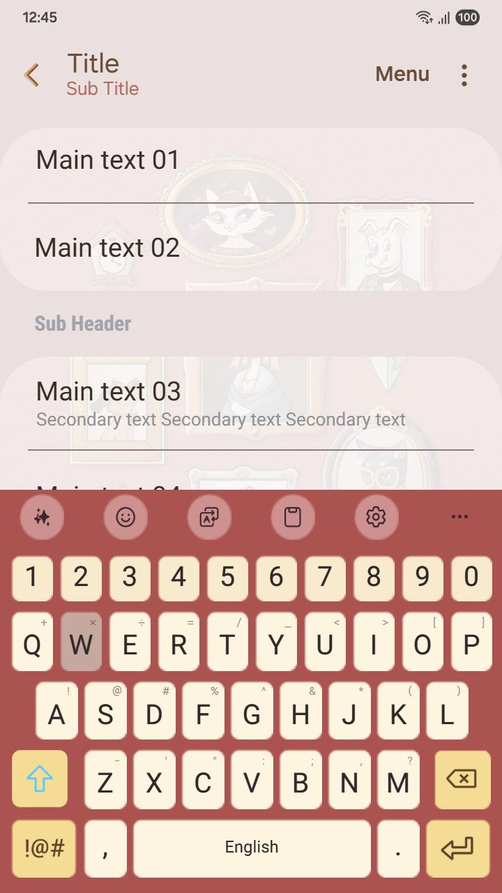 ❤️Mun❤️ Cat Family portraits ~❤️ Premium Theme a creative wall of framed cat illustrations styled like a warm family gallery