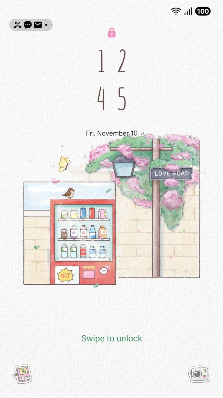 ❤️Mun❤️ Love Road Story ~❤️ Premium Theme soft romantic street scenes with blooming flowers and gentle moments