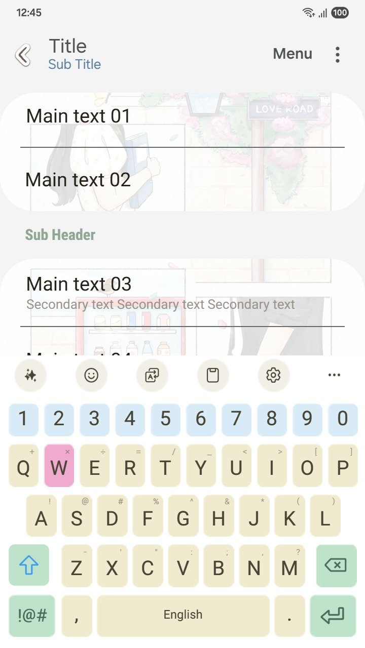 ❤️Mun❤️ Love Road Story ~❤️ Premium Theme soft romantic street scenes with blooming flowers and gentle moments