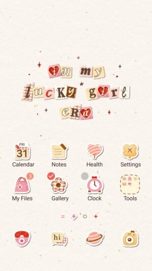 Samsung Themes: ❤️Mun❤️ Lucky Girl Era ~❤️ Premium Theme positive manifestation vibes for your lucky girl era screen shot 0