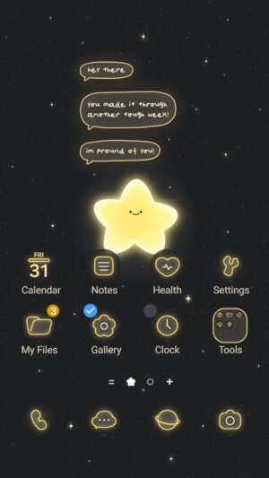 Samsung Themes: ❤️Mun❤️ Proud Little Star ~❤️ Premium Theme A comforting star to cheer you up every night screen shot 0