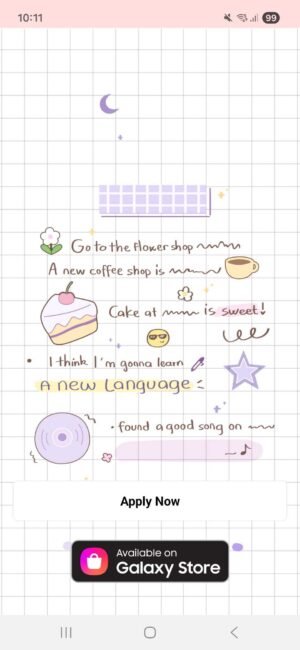 KakaoTalk Themes: Lilac Notes screen shot 0
