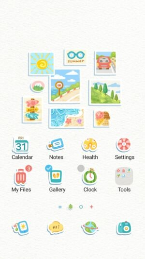 Samsung Themes: ❤️Mun❤️ Our Summer Holiday ~❤️ Premium Theme A cozy polaroid collection of sunny summer memories. screen shot 0