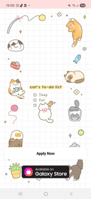 KakaoTalk Themes: Kawaii Cat Planner screen shot 0