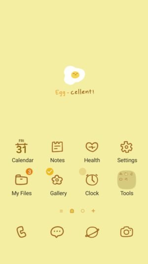 Samsung Themes: [Sim] Free Eggcellent ~ Premium Theme An egg-cellent and simple theme to brighten your screen screen shot 0