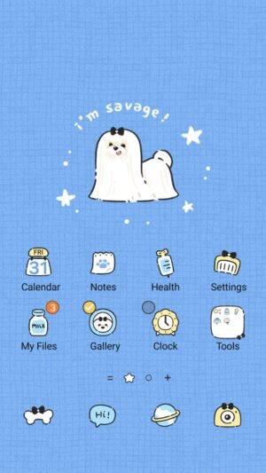 Samsung Themes: ❤️Mun❤️ Savage Maltese Diva ~❤️ Premium Theme with an adorable sassy maltese dog on your screen screen shot 0