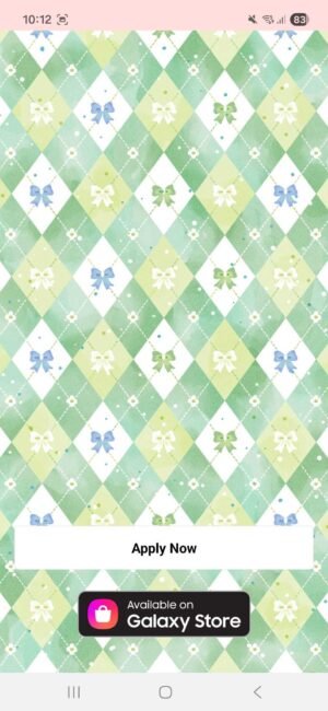 KakaoTalk Themes: Minty Bow Argyle screen shot 0