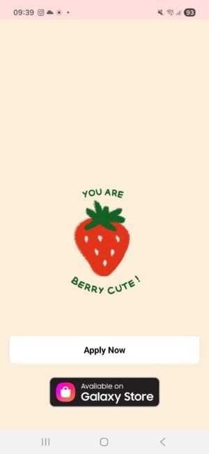 KakaoTalk Themes: Berry Cute Strawberry screen shot 0