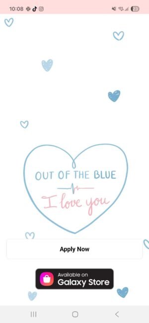 KakaoTalk Themes: Lovely Blue Heart screen shot 0