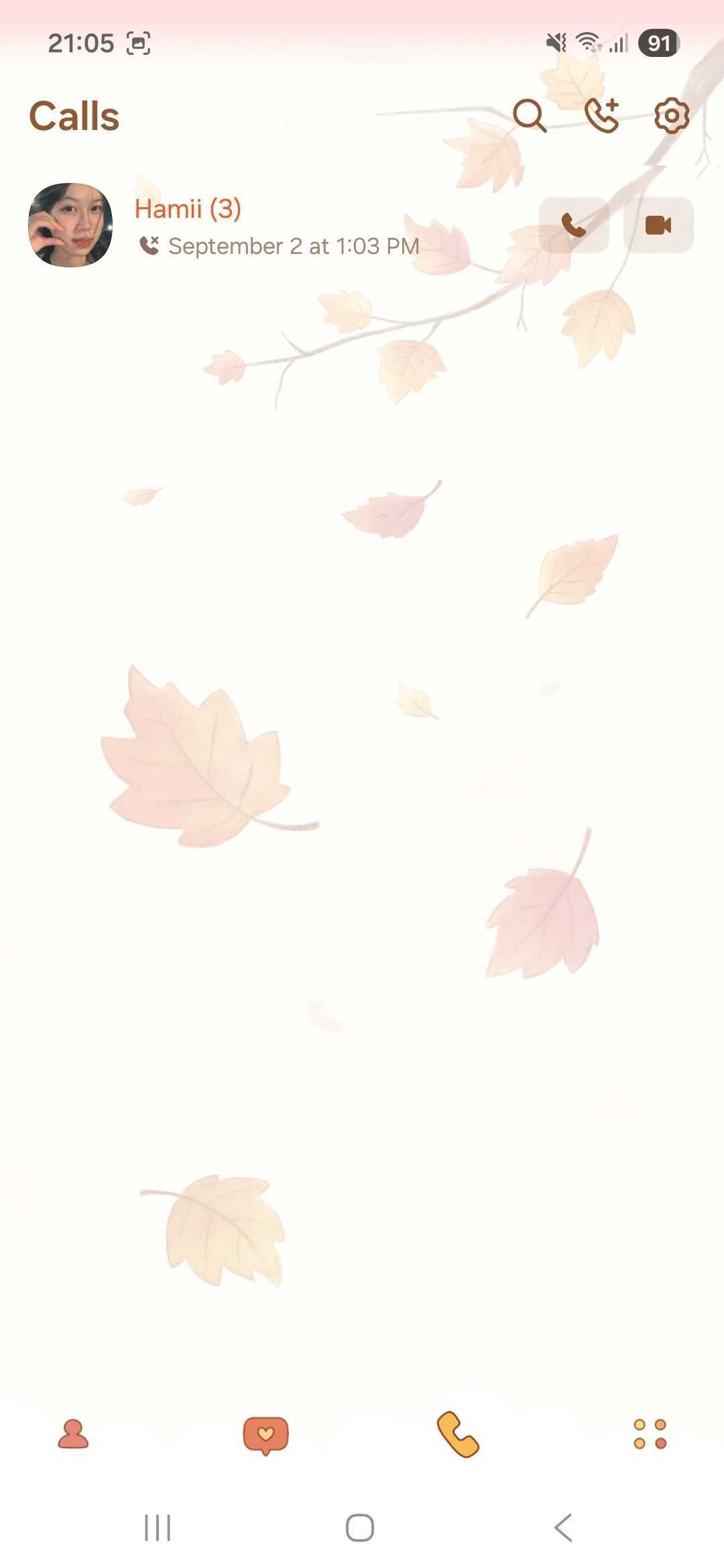 KakaoTalk Themes: Gentle Autumn Leaves screen shot 3