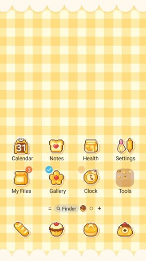 Samsung Themes: ❤️Mun❤️ Sweet Pixel Bakery ~❤️ Premium Theme See cute pixel art breads and lovely sweet cakes screen shot 0