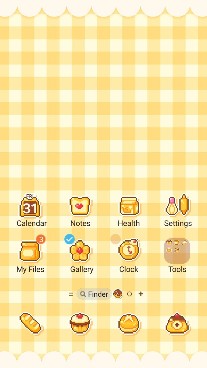 Samsung Themes: ❤️Mun❤️ Sweet Pixel Bakery ~❤️ Premium Theme See cute pixel art breads and lovely sweet cakes screen shot 0