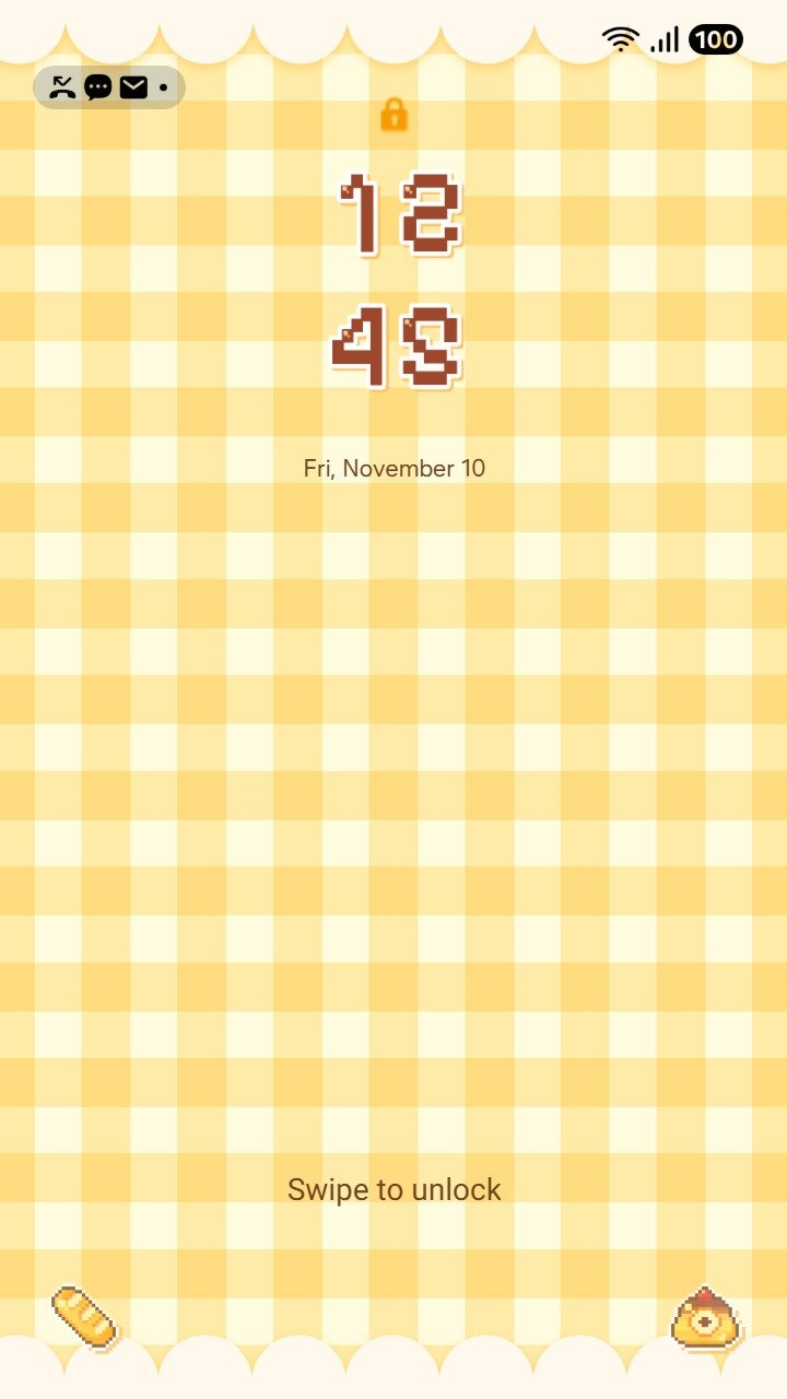 Samsung Themes: ❤️Mun❤️ Sweet Pixel Bakery ~❤️ Premium Theme See cute pixel art breads and lovely sweet cakes screen shot 1