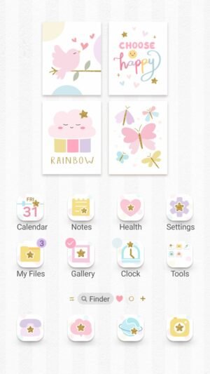 Samsung Themes: [Sim] Sweet Pastel Joy ~ Premium Theme See beautiful pastel illustrations that brighten your phone. screen shot 0