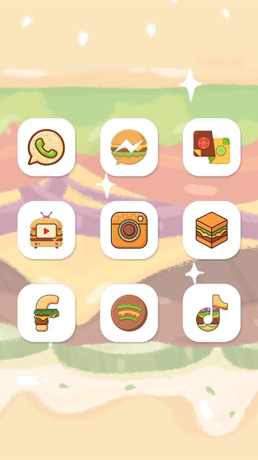 Single Fast Food Icon Yummy Burger Time Icon Pack – 27 Free Custom App Icons