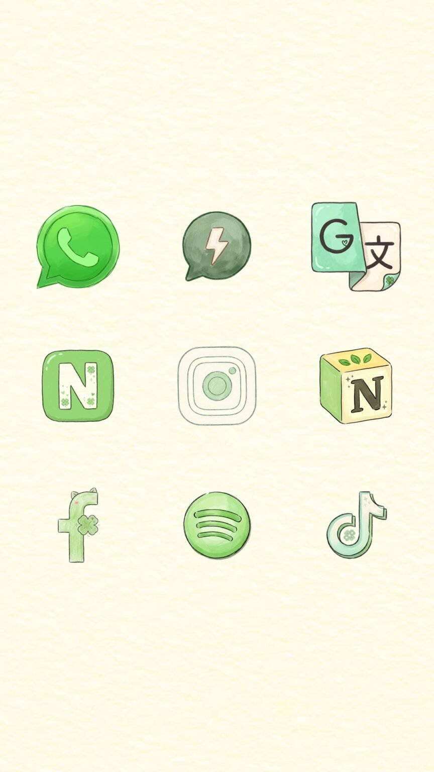 Lucky Clover Hamster Icon Pack – 26 Free Custom App Icons