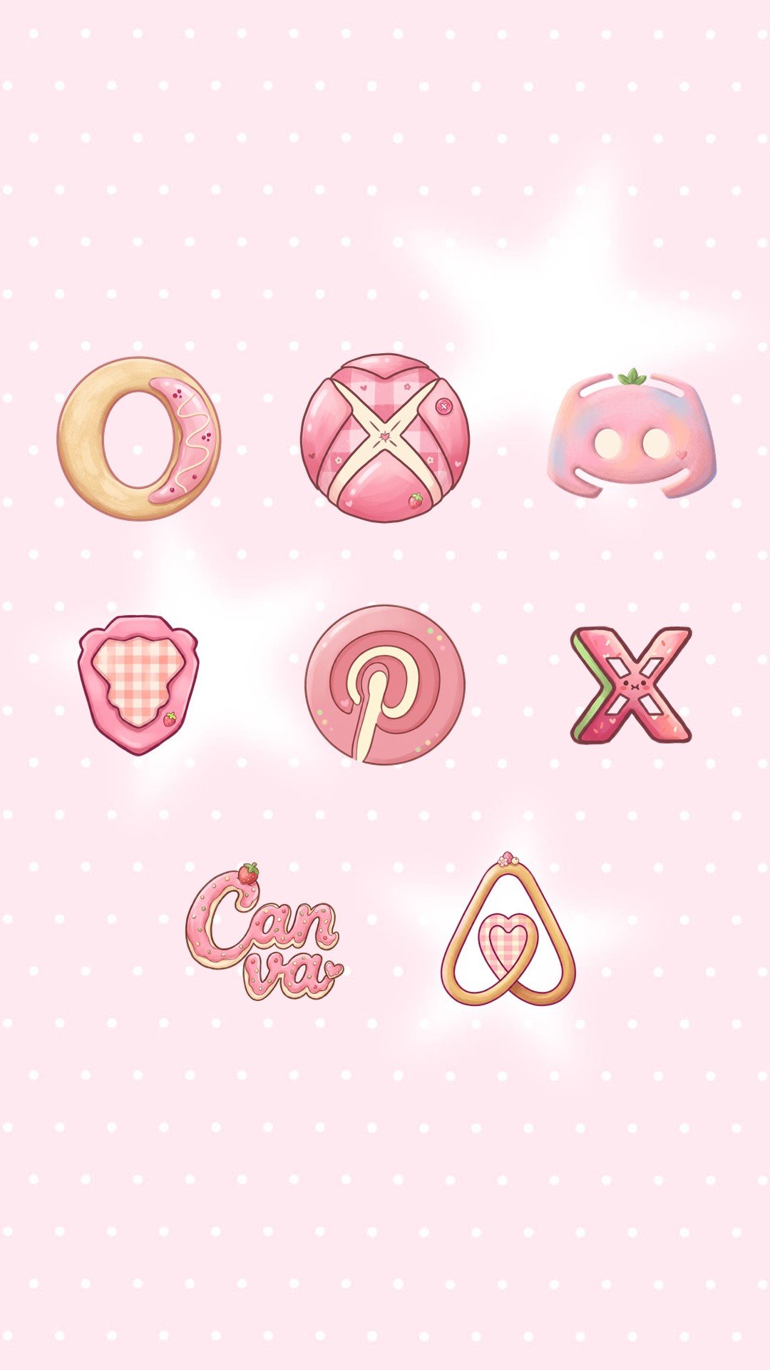 Sweet Strawberry Maid custom icons for Opera, Xbox, Discord, Brave, Pinterest, X (Twitter), Canva and Airbnb – screenshot 3