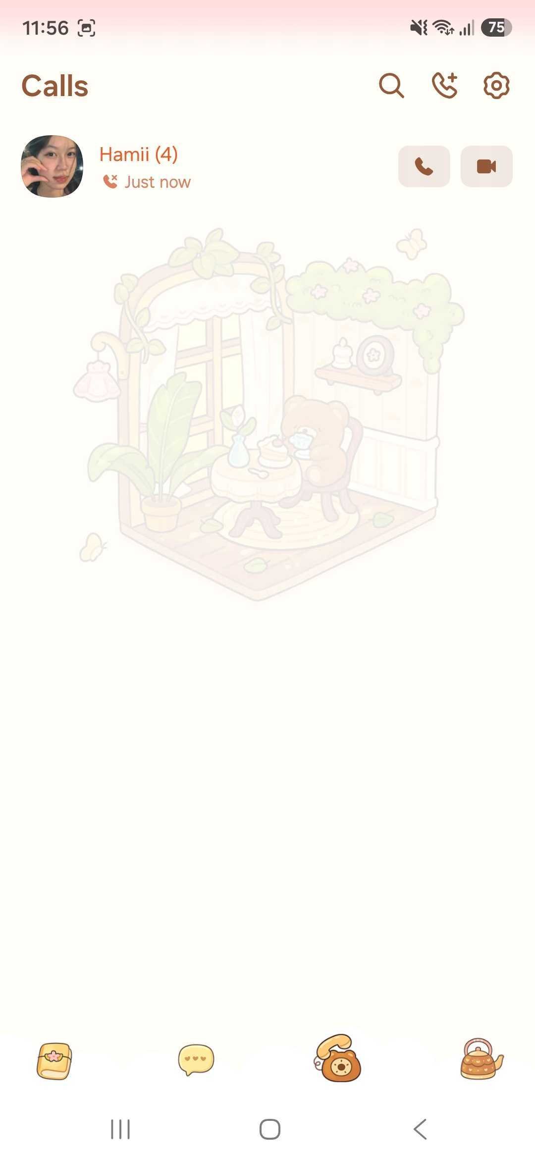 KakaoTalk Themes: Cozy Bear Tea screen shot 4