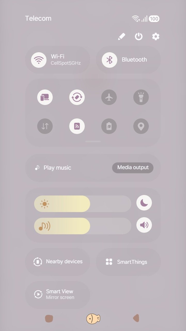 Samsung Themes: ❤️Mun❤️ Starlight Bear Dream ~❤️ Premium Theme Soft pastel clouds with a cute bear among stars screen shot 4
