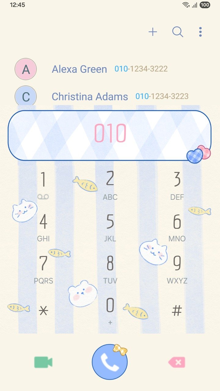 Samsung Themes: ❤️Mun❤️ Sweet Animal Mugs ~❤️ Premium Theme see cute animal cups on a soft yellow background screen shot 2