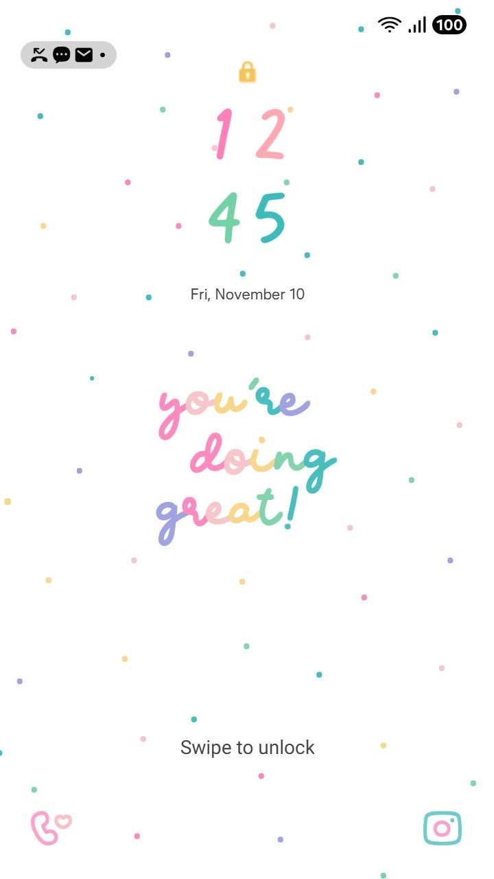 Samsung Themes: ❤️Mun❤️ Good Vibes Only ~❤️ Premium Theme brighten your day with sweet, uplifting pastel quote wallpapers screen shot 1