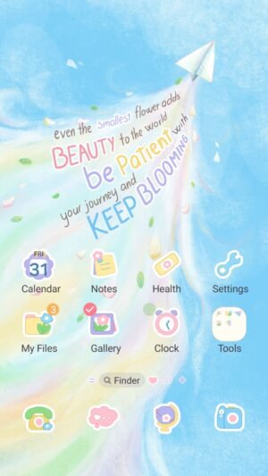 Samsung Themes: [Sim] Fly Your Dream ~ Premium Theme See a paper plane soaring in a lovely sky. screen shot 0
