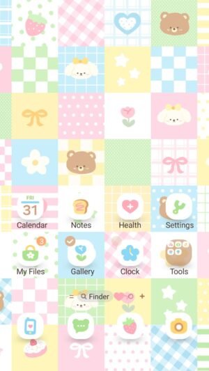 Samsung Themes: ❤️Mun❤️ Sweet Pastel Patchwork ~❤️ Premium Theme with beautiful, light pastel pattern on your screen screen shot 0