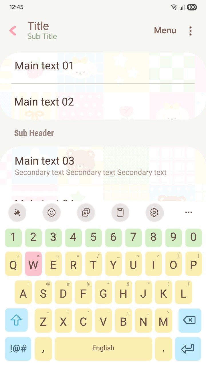 Samsung Themes: ❤️Mun❤️ Sweet Pastel Patchwork ~❤️ Premium Theme with beautiful, light pastel pattern on your screen screen shot 5