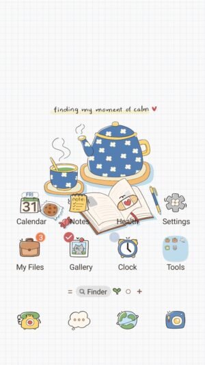 Samsung Themes: ❤️Mun❤️ Cozy Tea Time ~❤️ Premium Theme find your moment of calm with cozy tea time screen shot 0