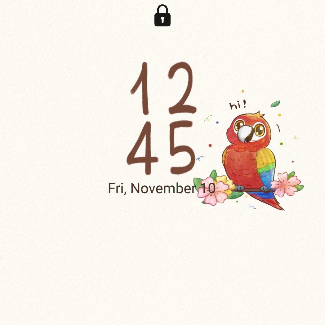 Samsung Themes: ❤️Mun❤️ Rainbow Parrot Animated ~❤️ Premium Animated Theme polite and friendly parrot beautify your phone screen shot 7