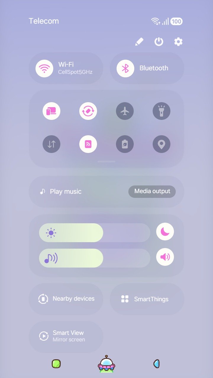 Samsung Themes: ❤️Mun❤️ Cute Alien Cow ~❤️ Premium Theme cute alien abducted a funny cow for your screen screen shot 4