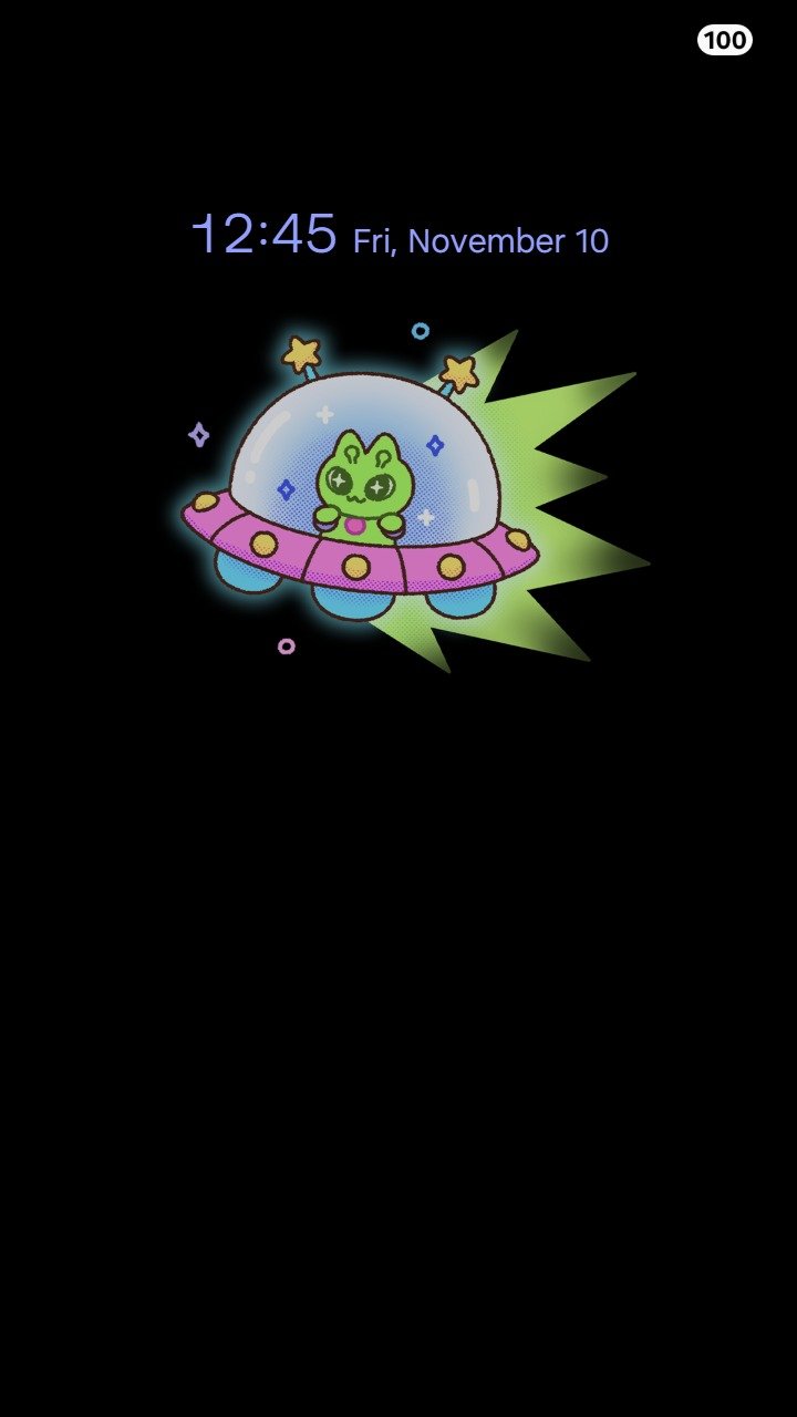 Samsung Themes: ❤️Mun❤️ Cute Alien Cow ~❤️ Premium Theme cute alien abducted a funny cow for your screen screen shot 6