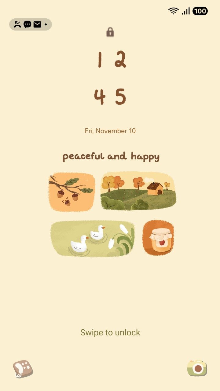 Samsung Themes: ❤️Mun❤️ Peaceful And Happy ~❤️ Premium Theme cozy, hand drawn nature illustrations to calm your screen screen shot 1