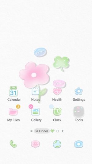 Samsung Themes: ❤️Mun❤️ Soft Pastel Bloom ~❤️ Premium Theme lovely pastel flowers for a clean, sweet aesthetic screen shot 0