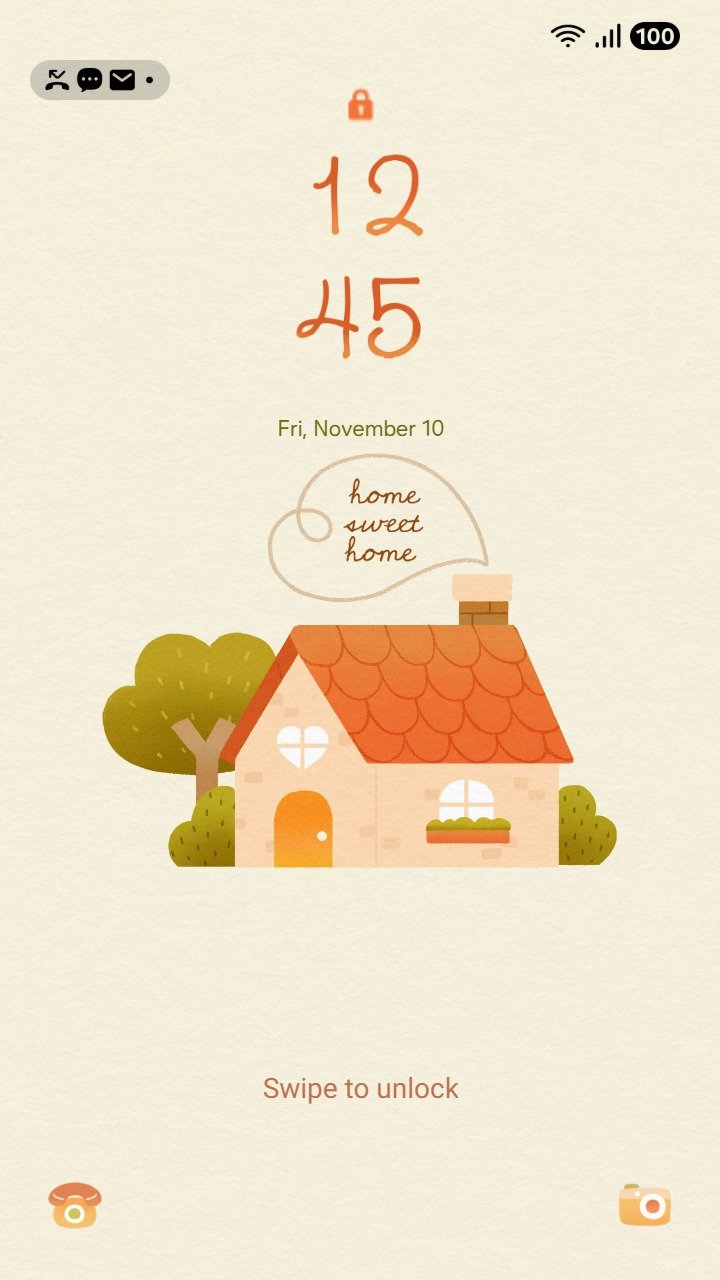 Samsung Themes: ❤️Mun❤️ Home Sweet Home ~❤️ Premium Theme see a cozy, warm cottage on your screen daily screen shot 1