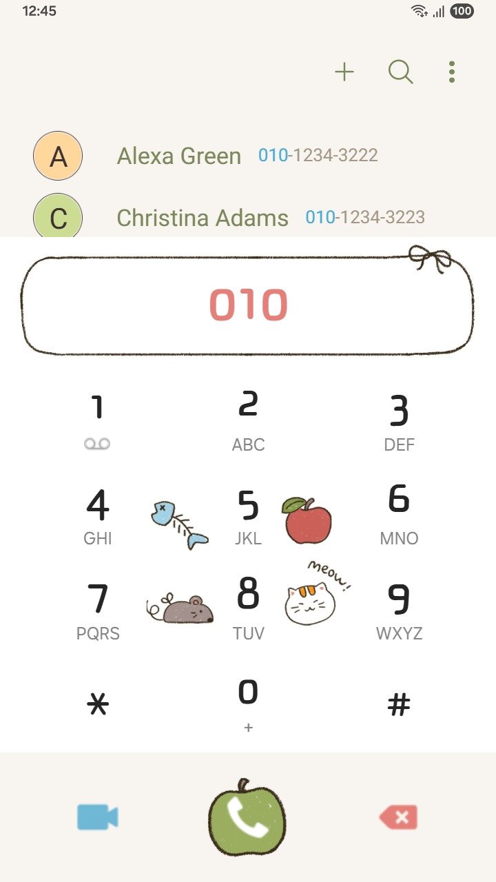 Samsung Themes: ❤️Mun❤️ Apple of My Eye ~❤️ Premium Theme minimalist cat doodle with a sweet romantic phrase screen shot 2